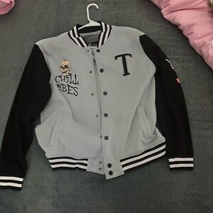 Black and Gray Varsity Jacket